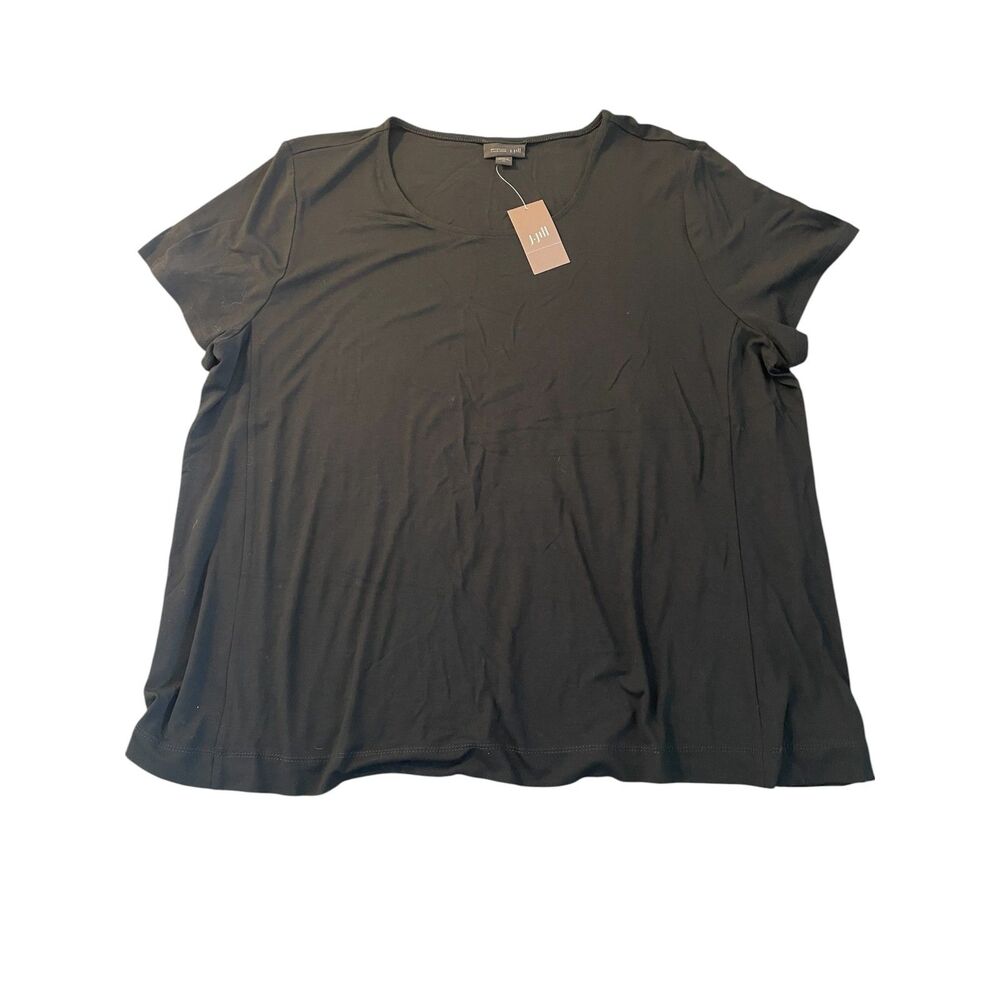 J. Jill NWT Wearever Collection Short Sleeve T Shirt Sz XL Staple Stretch Casual